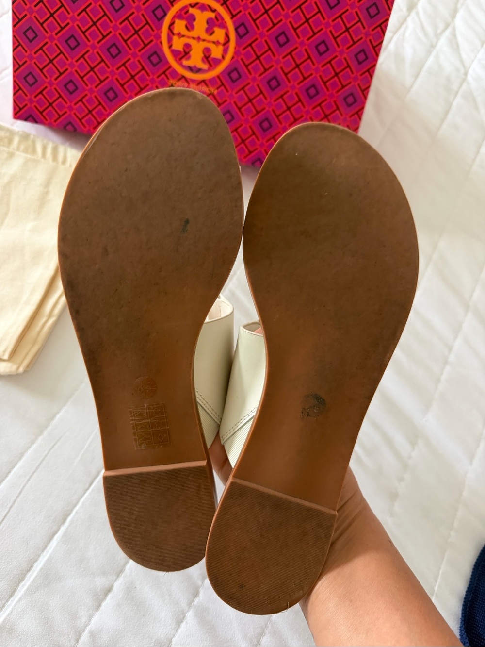 Tory Burch Ravello Toe Ring Studded Leather Sandals - Picture 6 of 10